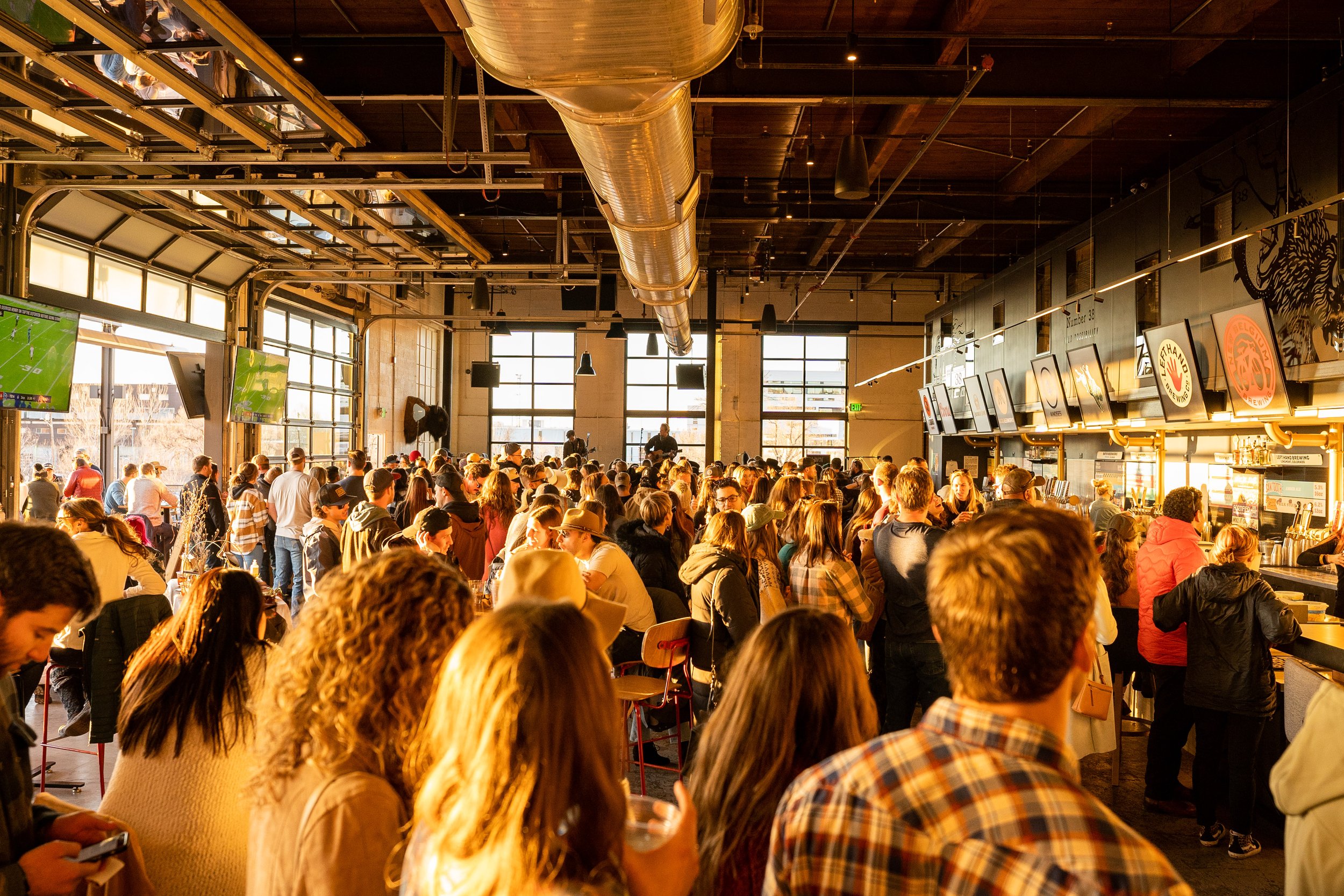 Intimate indoor stage with plenty of audience space and a view!